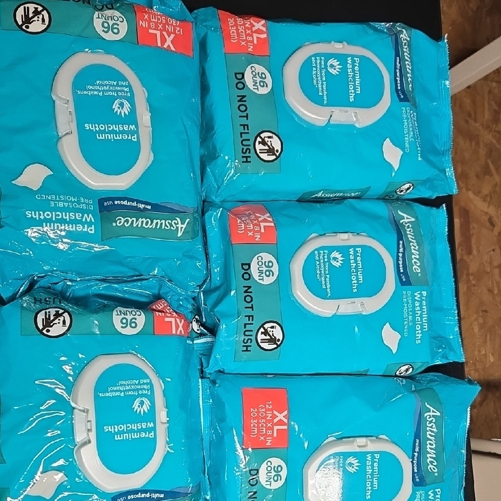 5pk Assurance Premium Washcloths XL - Picture 4 of 5